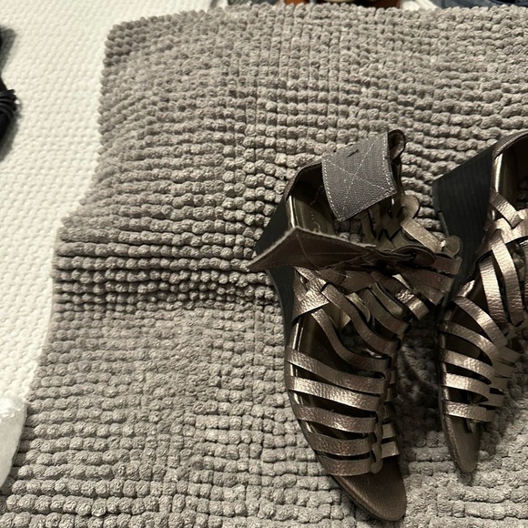 Me Too Brown Wedge Sandals with Strappy Design - Picture 1 of 6